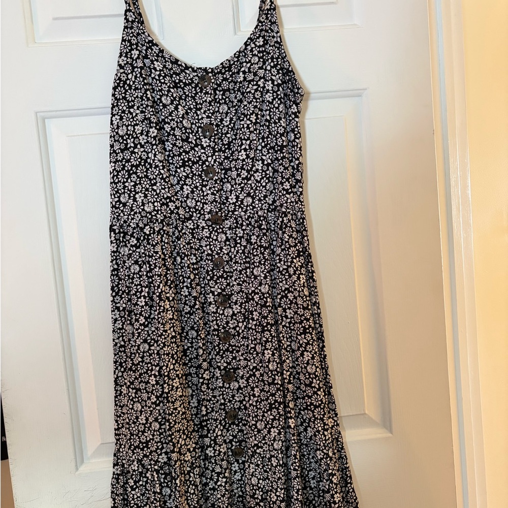 Japna Black and White Floral dress